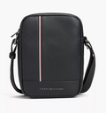 Tommy Hilfiger Signature Stripe Pebbled Mini Reporter Bag