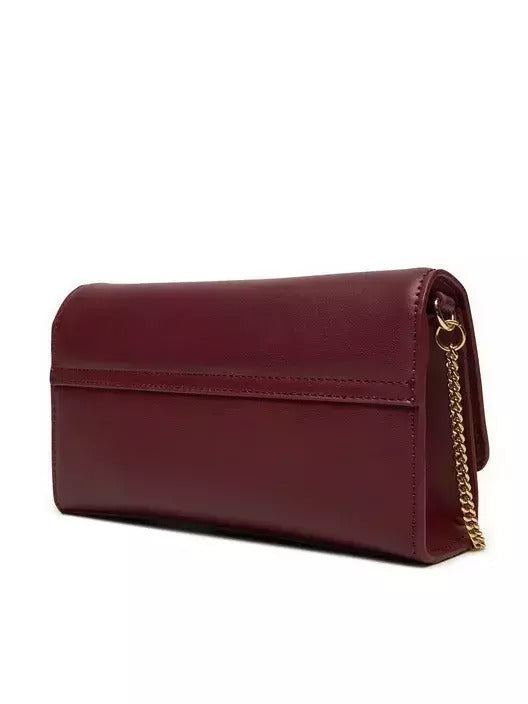 Tommy Hilfiger Leather Women's Bag Shoulder - Burgundy