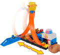 Hot Wheels City Toy Car Track Set, Super Police Station Playset with 1:64 Scale Die-Cast Vehicle