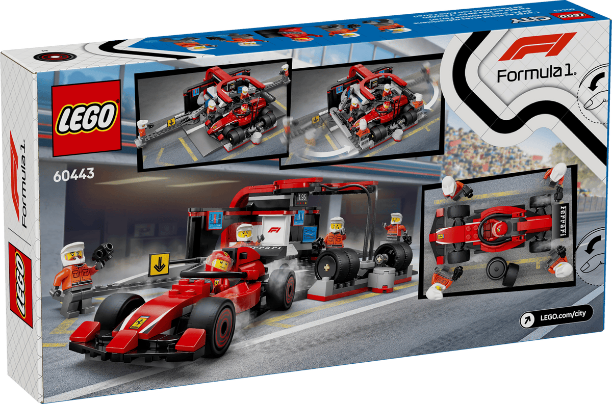 LEGO City F1® Pit Stop & Pit Crew with Ferrari Car 60443